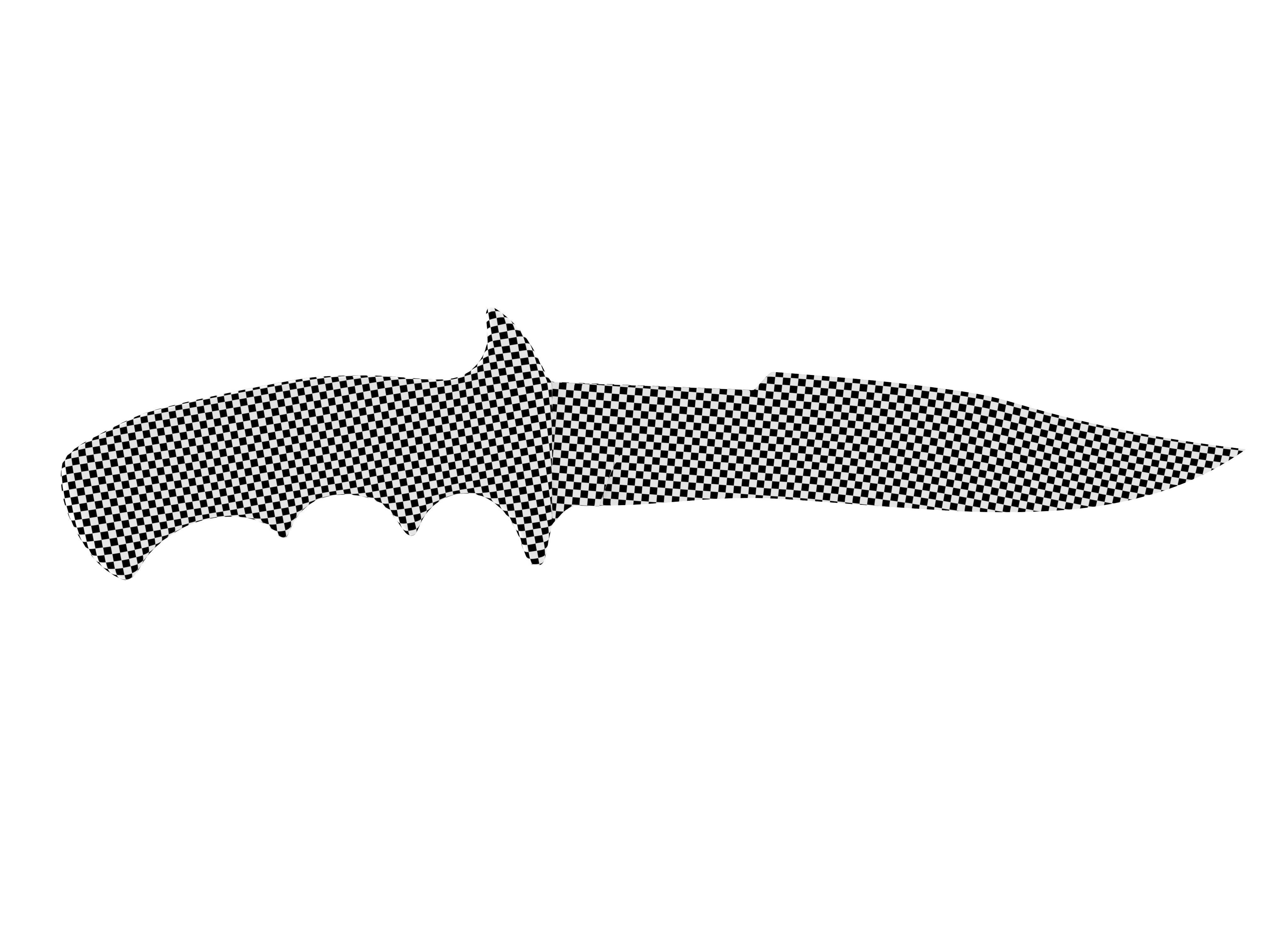 battle knife v6 3D model_1