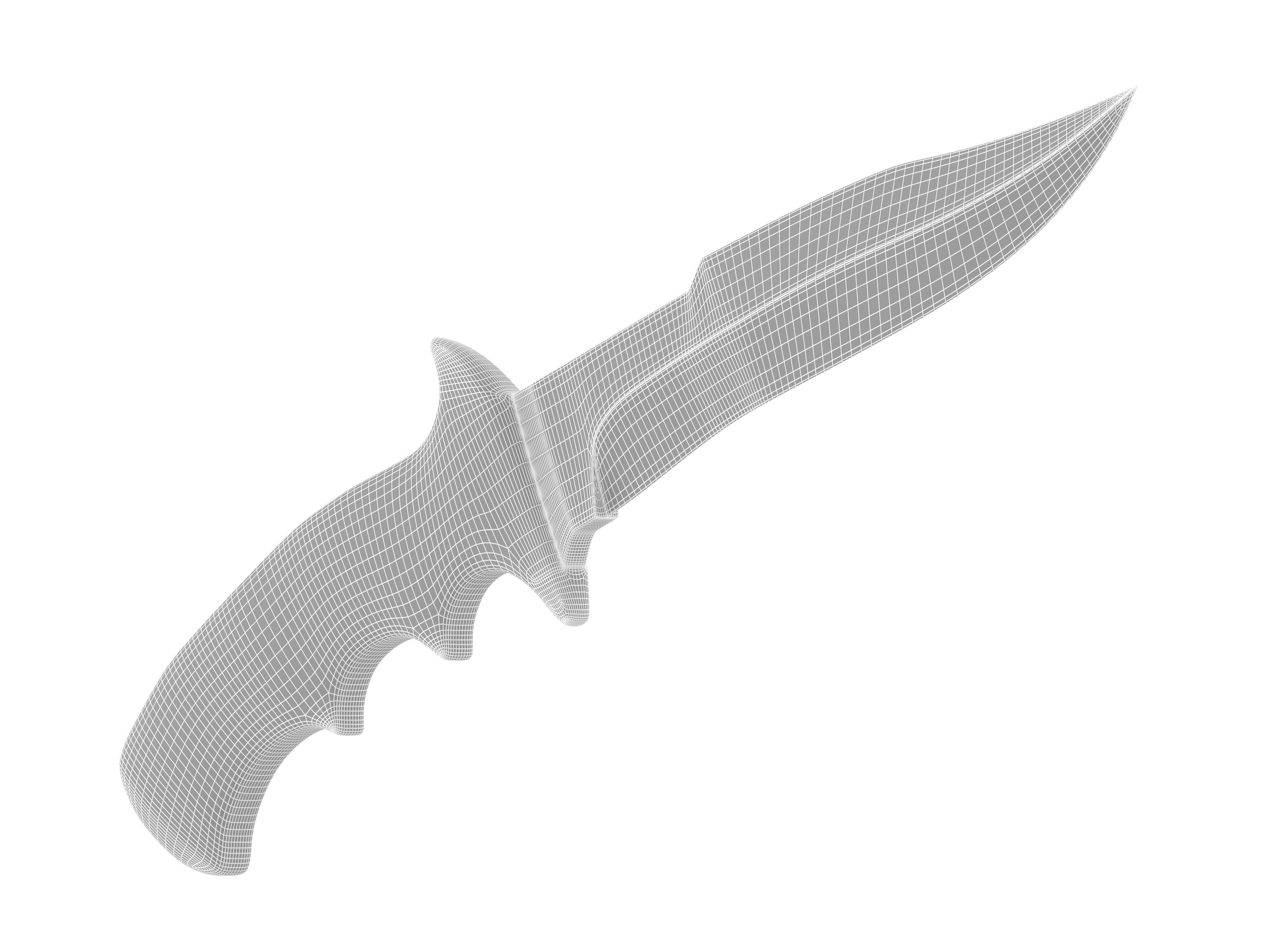 battle knife v6 3D model_5