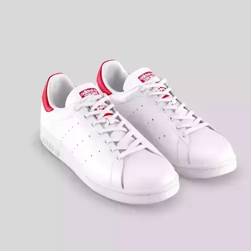 adidas stan smith red 3D model
