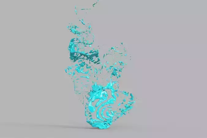 liquid spray 01 3D model