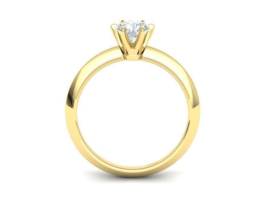 Solitaire Diamond Engagement ring 3dmodel 3D print model_16