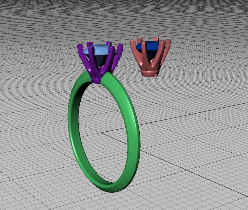 Solitaire Diamond Engagement ring 3dmodel 3D print model_3