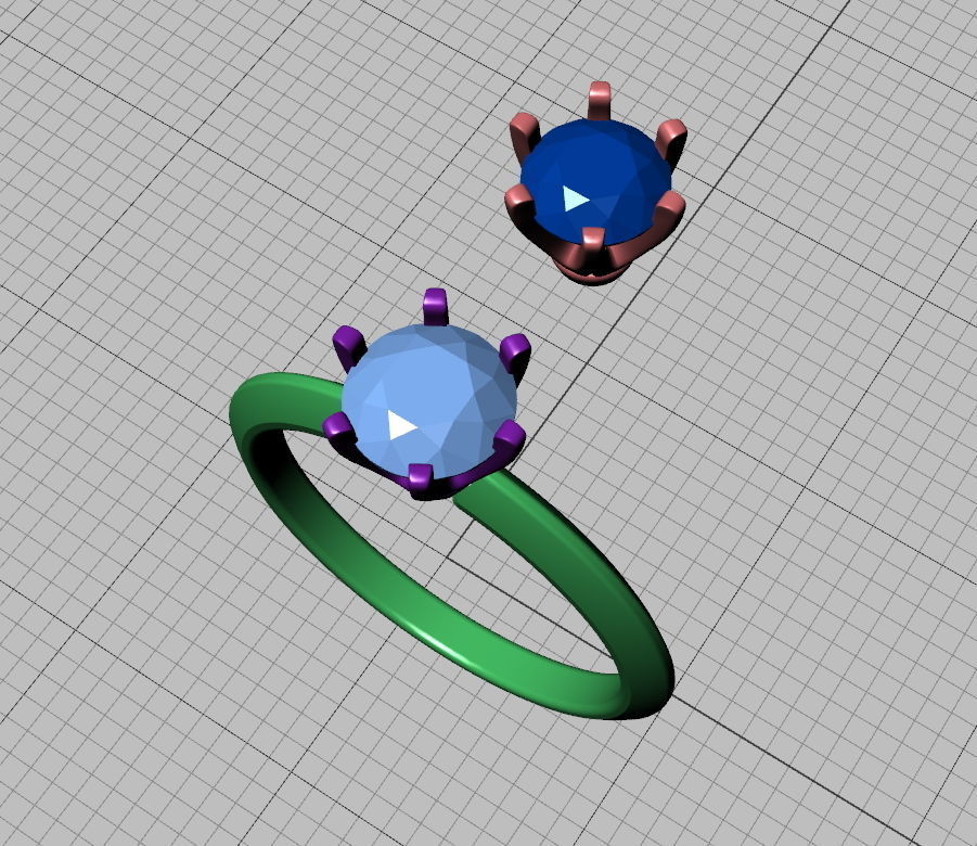 Solitaire Diamond Engagement ring 3dmodel 3D print model_5