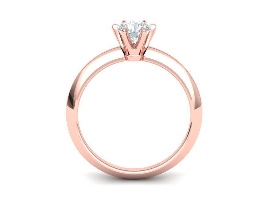 Solitaire Diamond Engagement ring 3dmodel 3D print model_14
