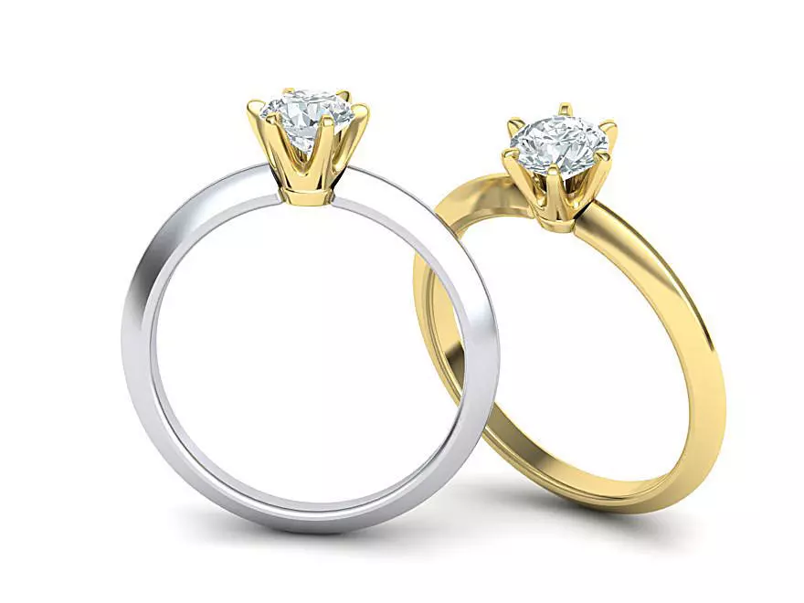 Solitaire Diamond Engagement ring 3dmodel 3D print model_0