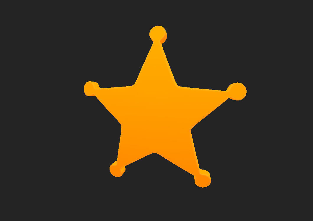 Sheriff Badge 3D model_10