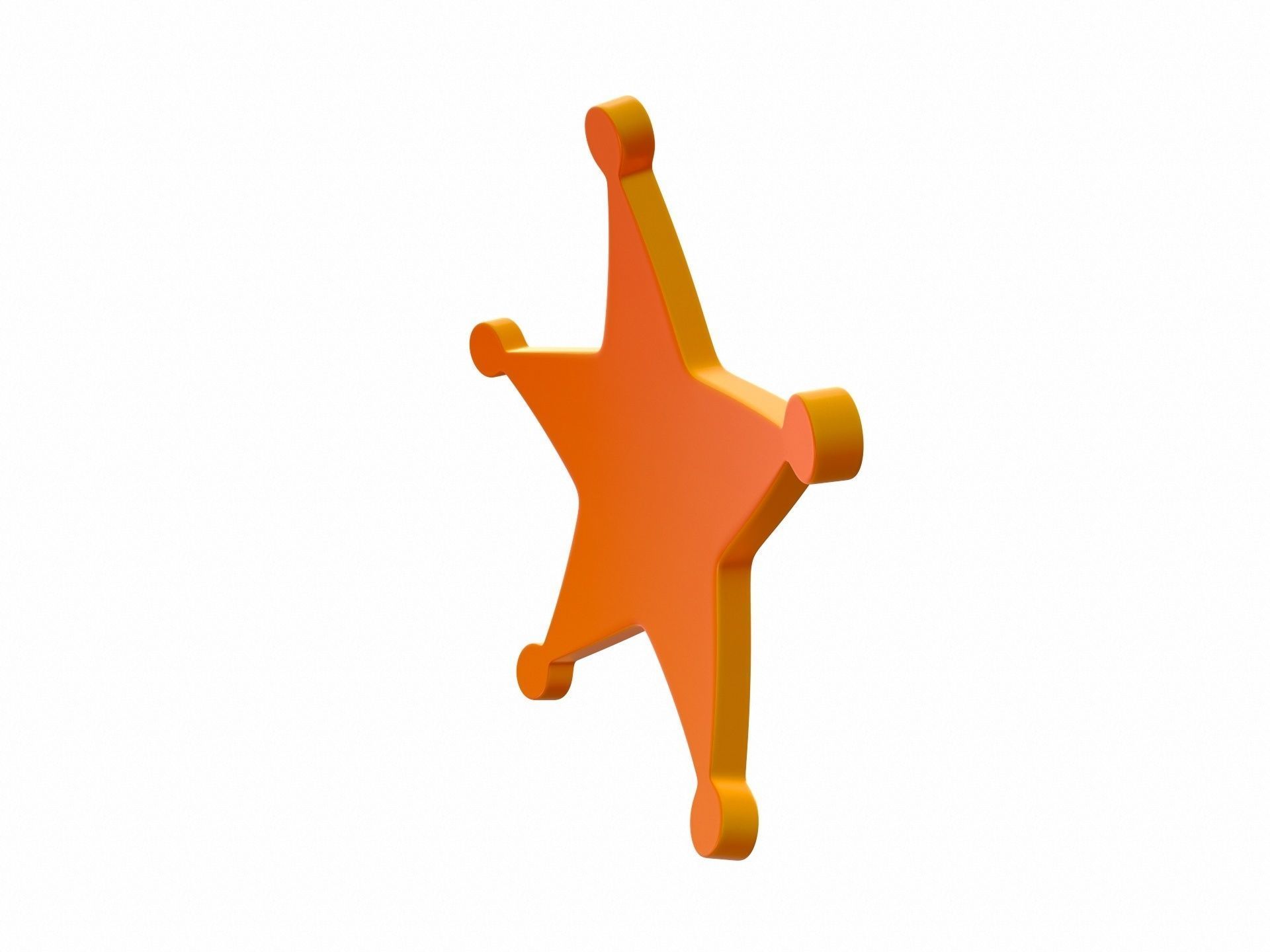 Sheriff Badge 3D model_3