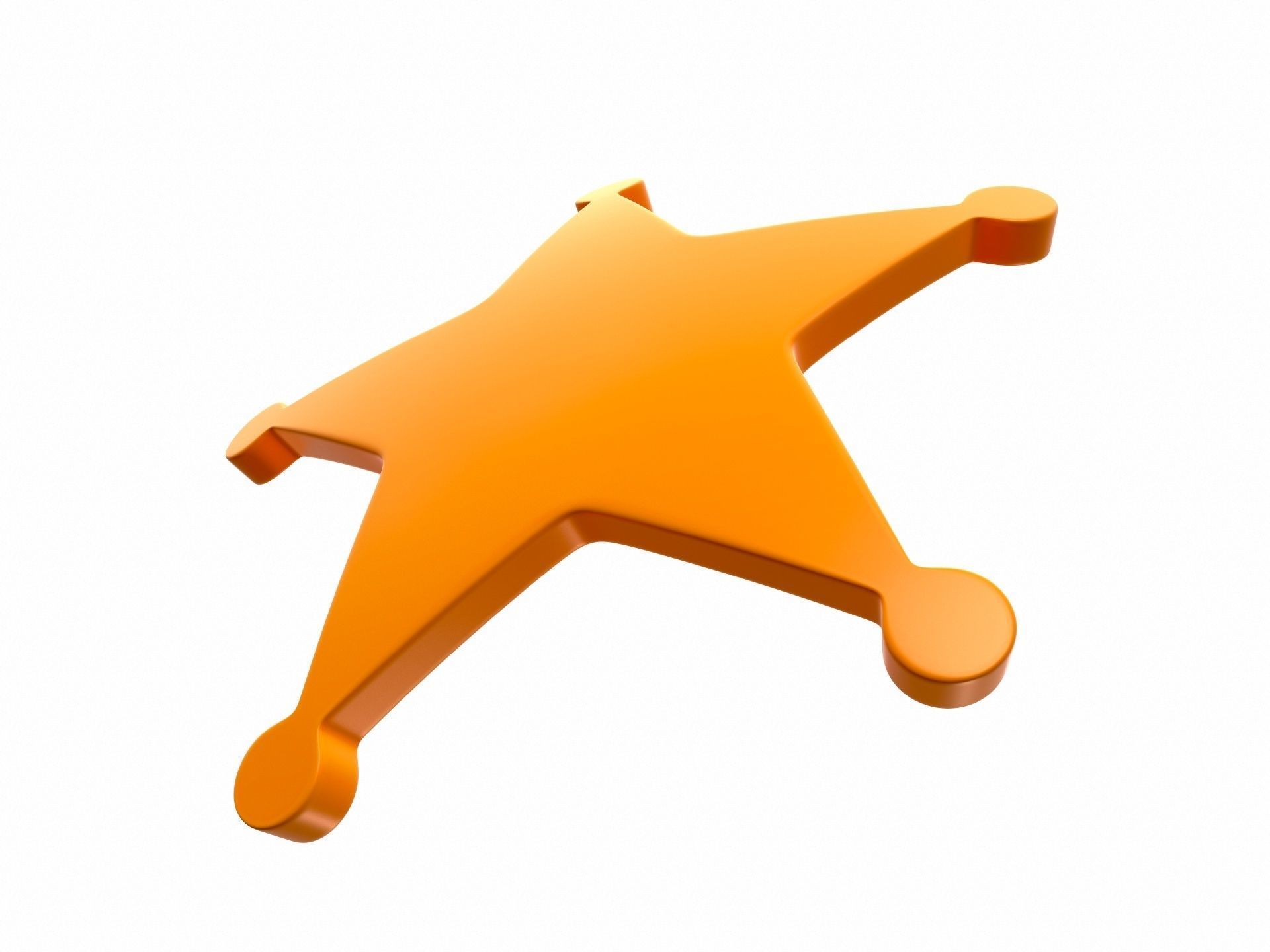 Sheriff Badge 3D model_6