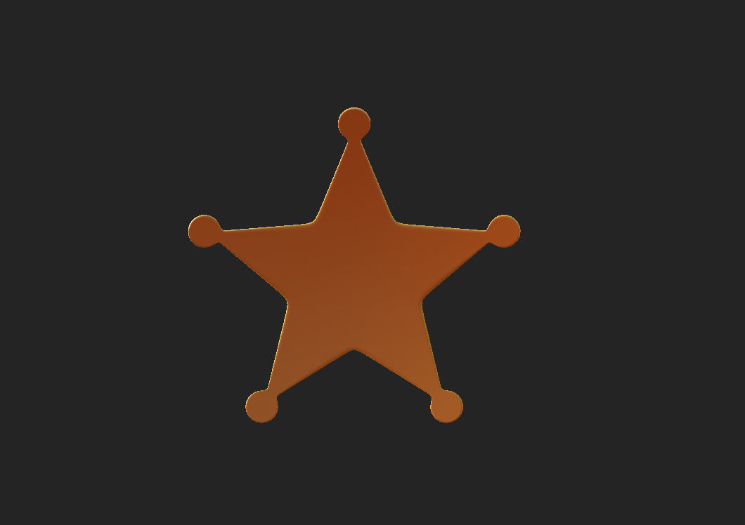 Sheriff Badge 3D model_14