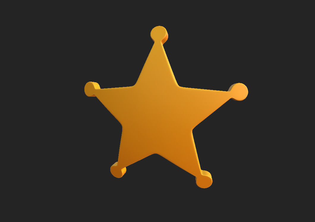 Sheriff Badge 3D model_9