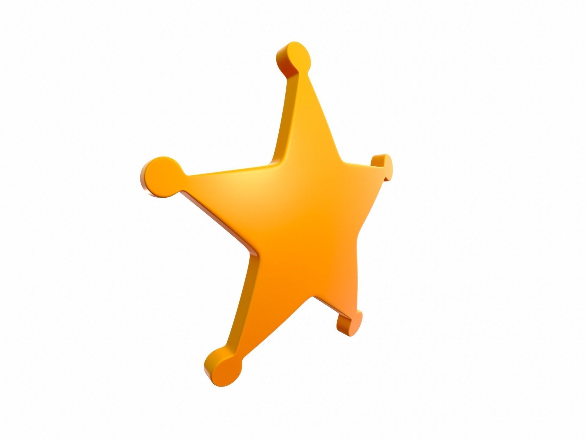Sheriff Badge 3D model_1
