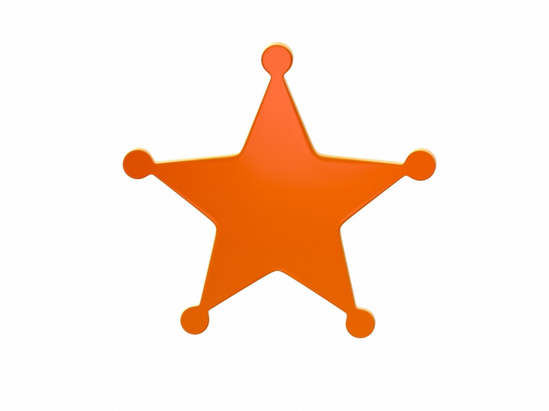 Sheriff Badge 3D model_4