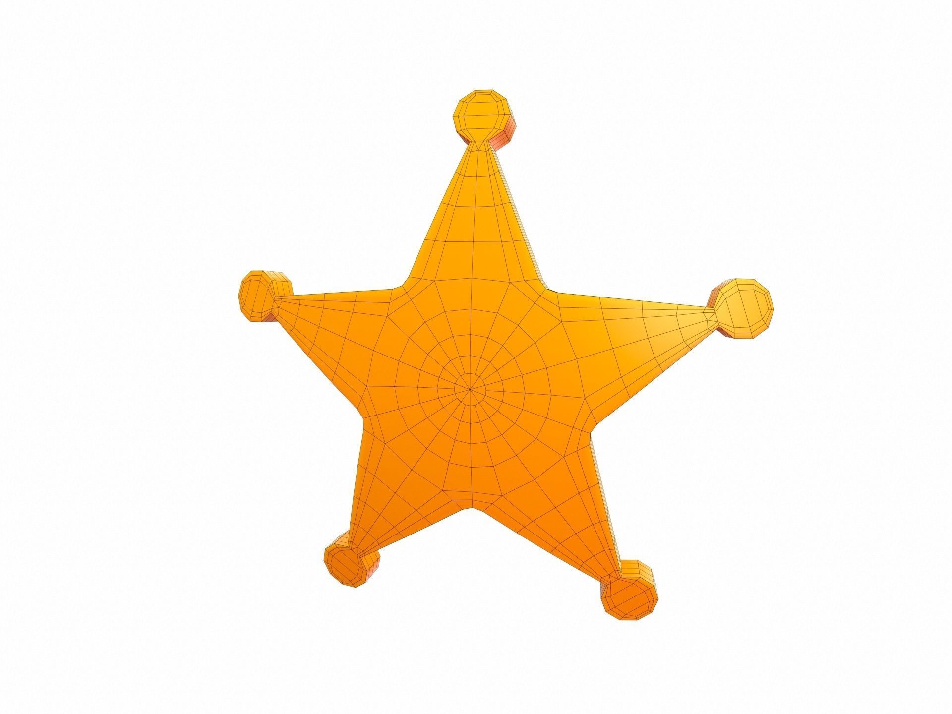 Sheriff Badge 3D model_7