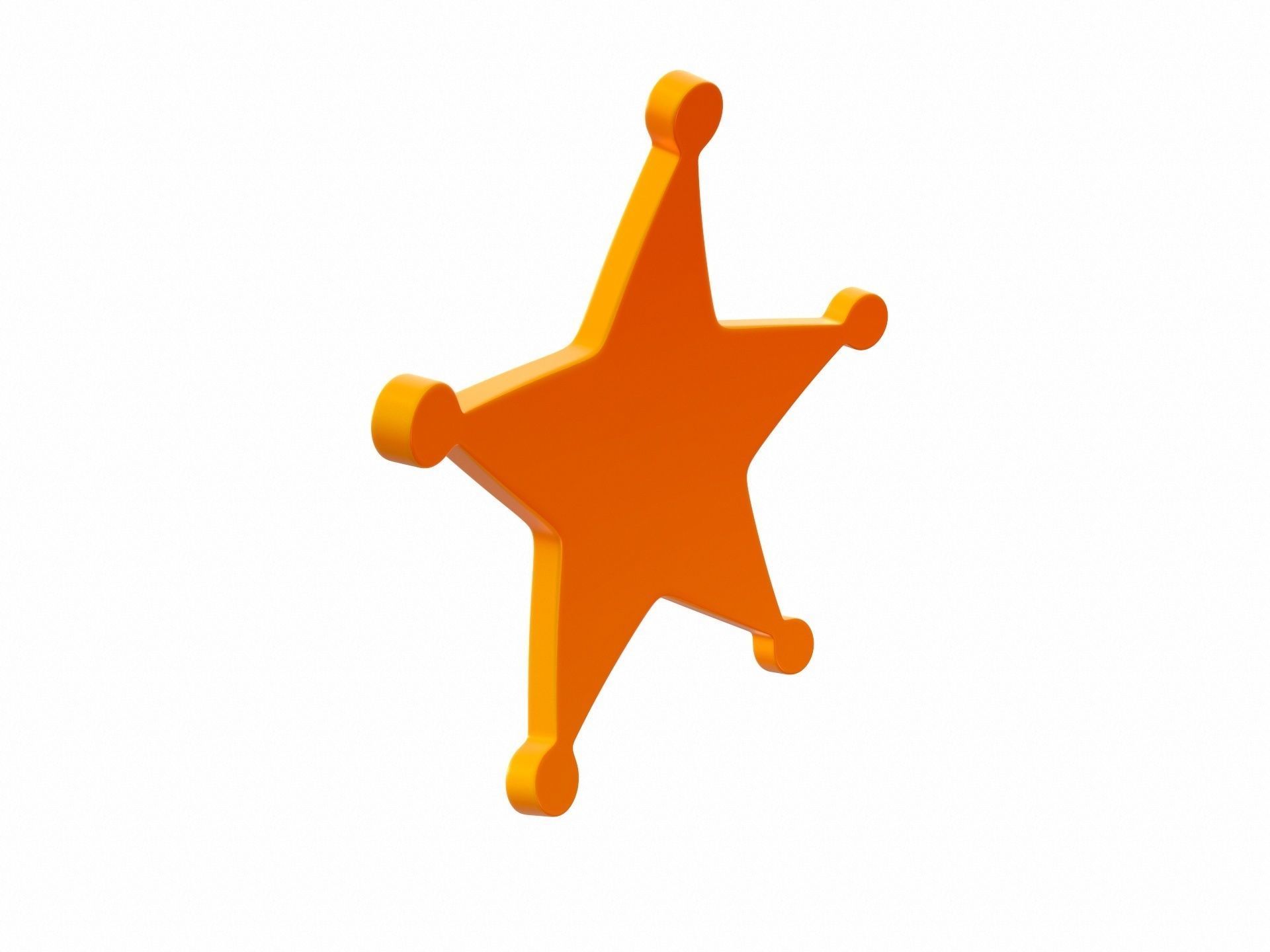 Sheriff Badge 3D model_5