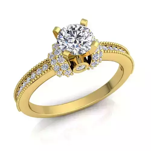 Woman Diamond Ring 3d Model print 