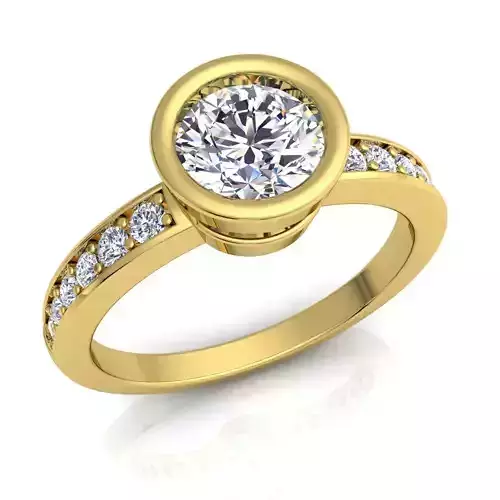 Woman Diamond Ring 3d Model print 