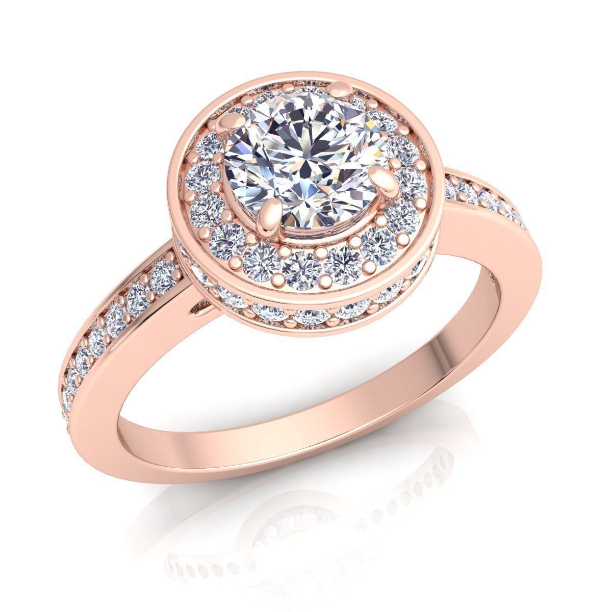 Woman Diamond Ring 3d Model Print  3D print model_1