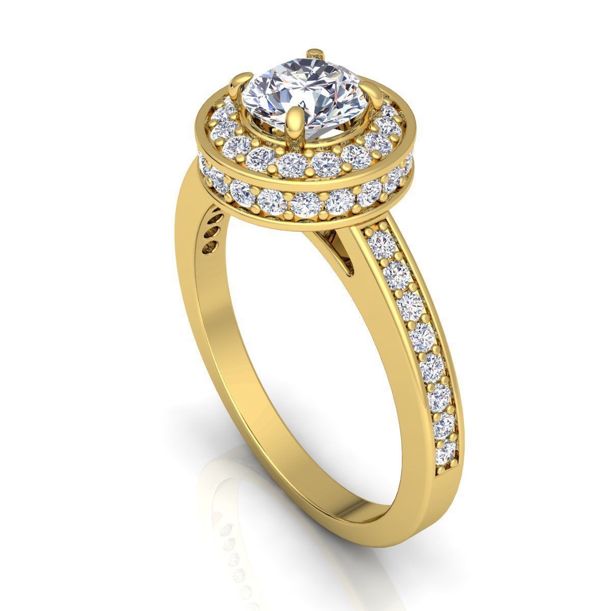 Woman Diamond Ring 3d Model Print  3D print model_6