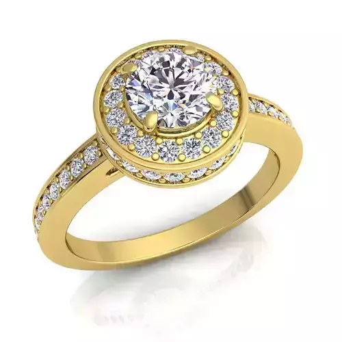 Woman Diamond Ring 3d Model Print 