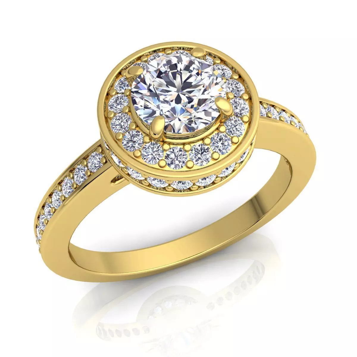 Woman Diamond Ring 3d Model Print  3D print model_0