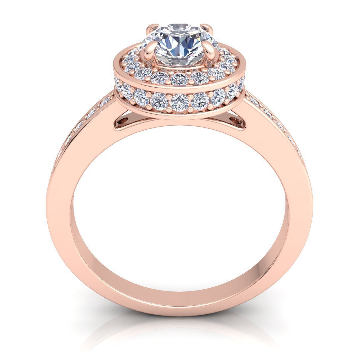 Woman Diamond Ring 3d Model Print  3D print model_4