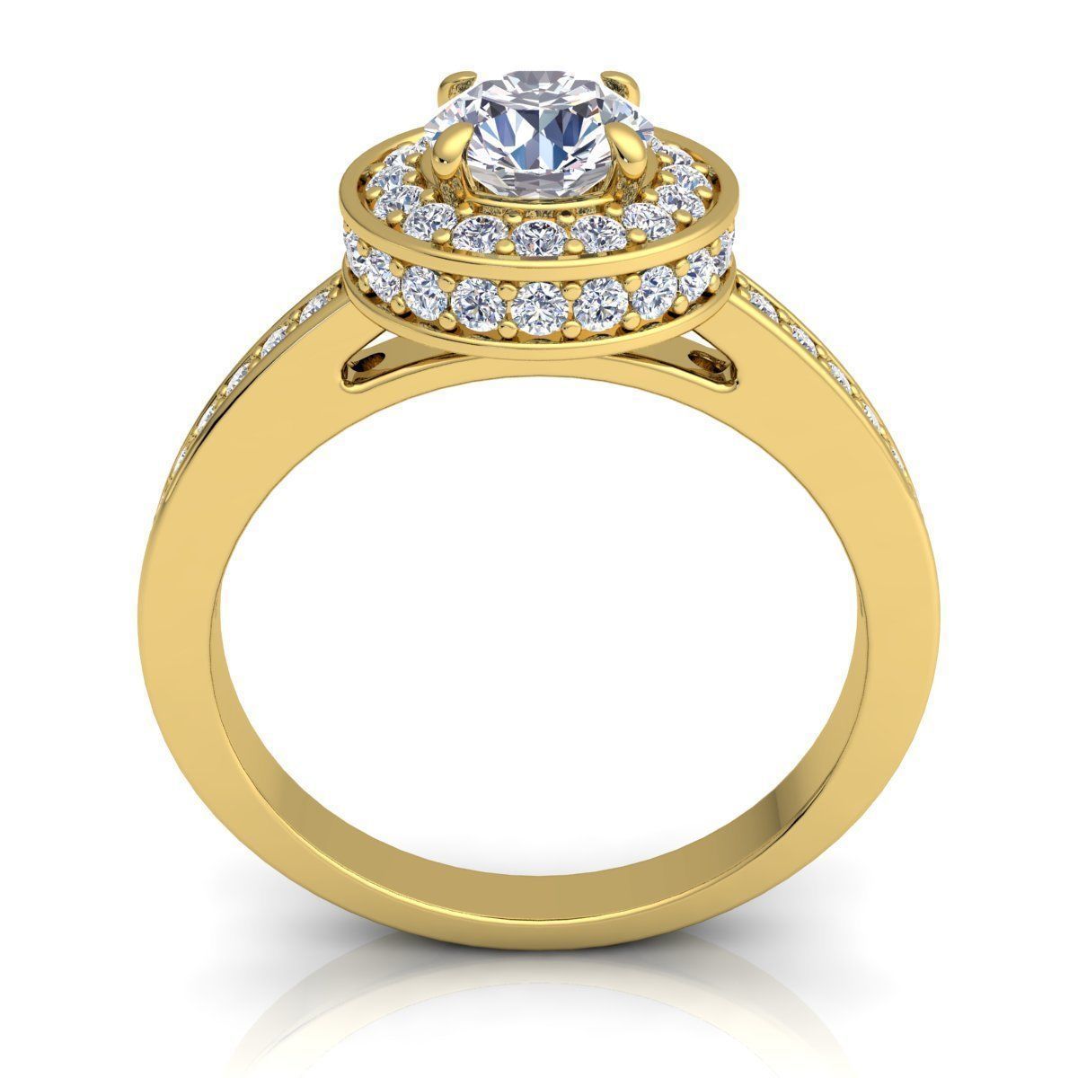 Woman Diamond Ring 3d Model Print  3D print model_3
