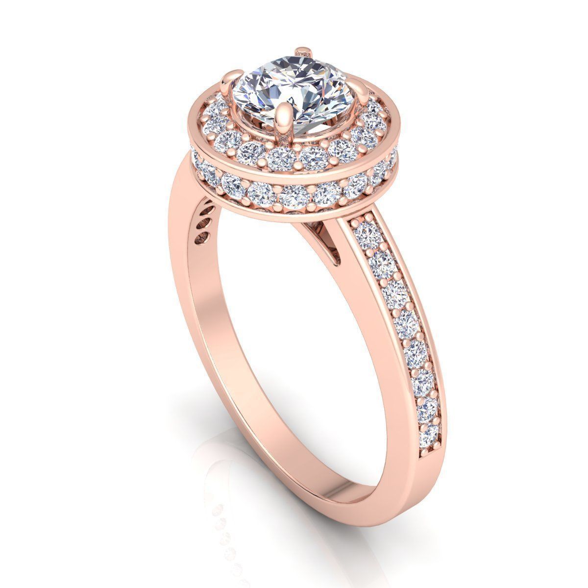 Woman Diamond Ring 3d Model Print  3D print model_7