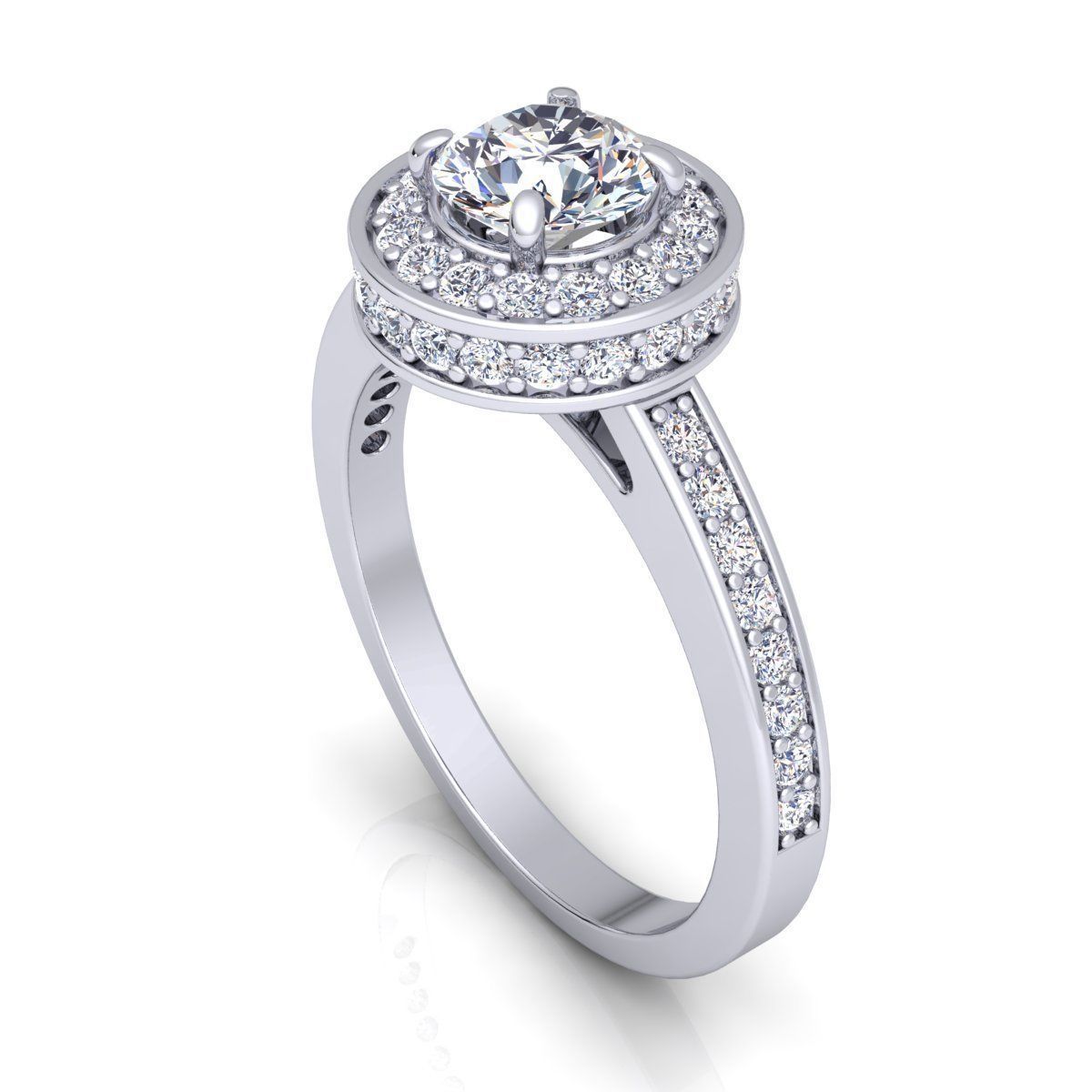 Woman Diamond Ring 3d Model Print  3D print model_8