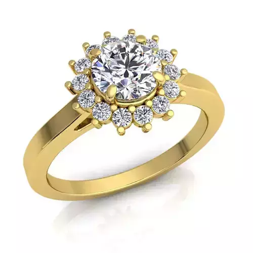 Woman Diamond Ring 3d Model print 