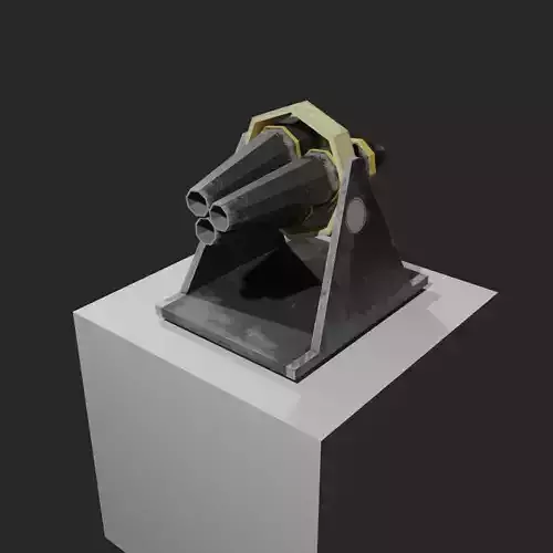Cannon pack Free low-poly 3D model