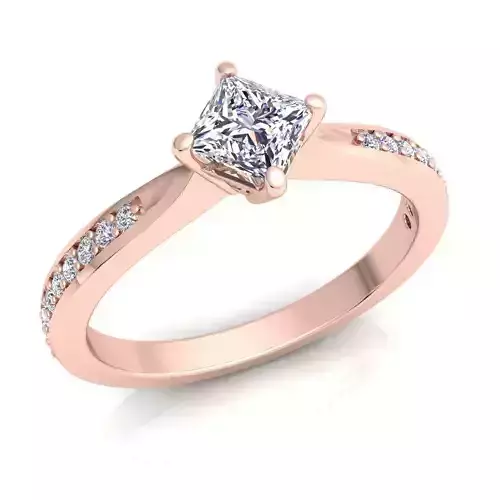 Woman Diamond Ring 3d Model print 