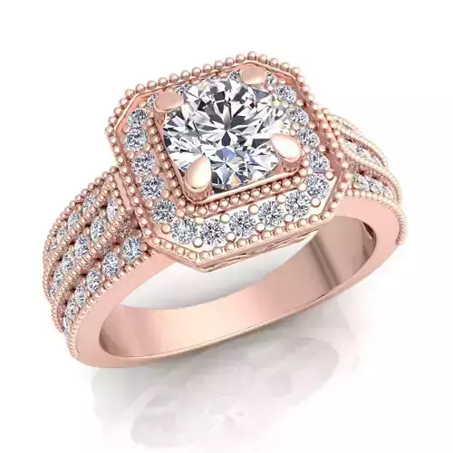 Woman Diamond Ring 3d Model print 