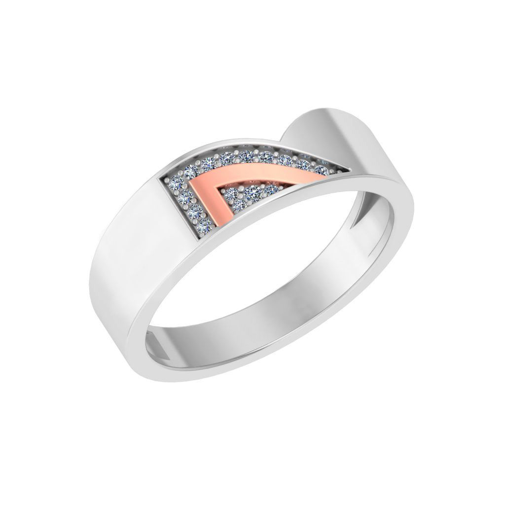 Couple Band Ring 3dm stl render detail 3D print model_12