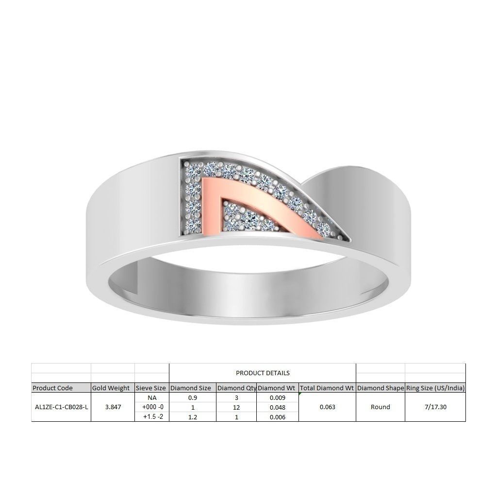 Couple Band Ring 3dm stl render detail 3D print model_8