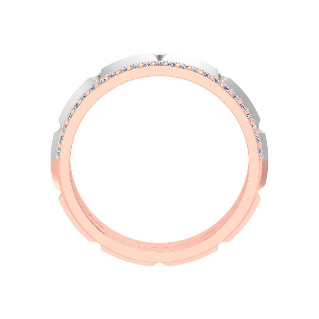 Couple Band Ring 3dm stl render detail 3D print model_12