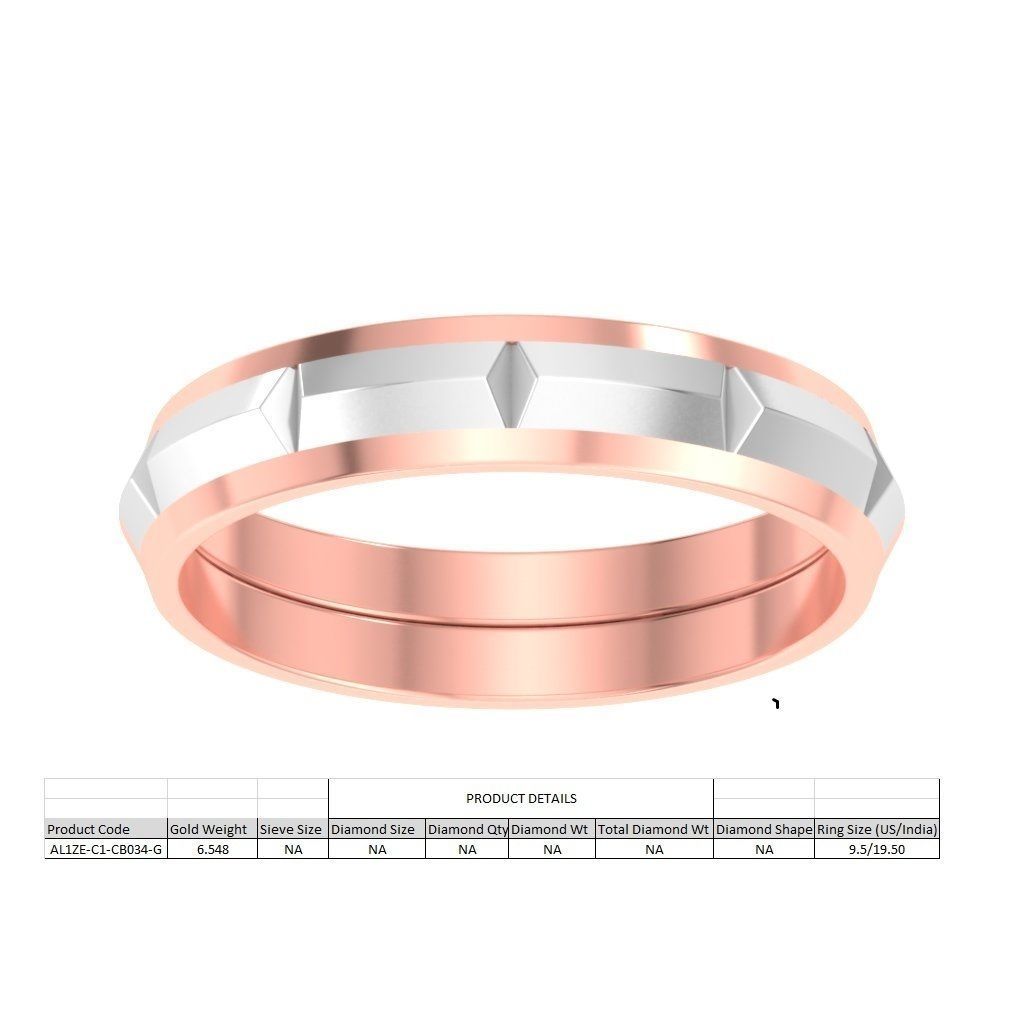Couple Band Ring 3dm stl render detail 3D print model_1