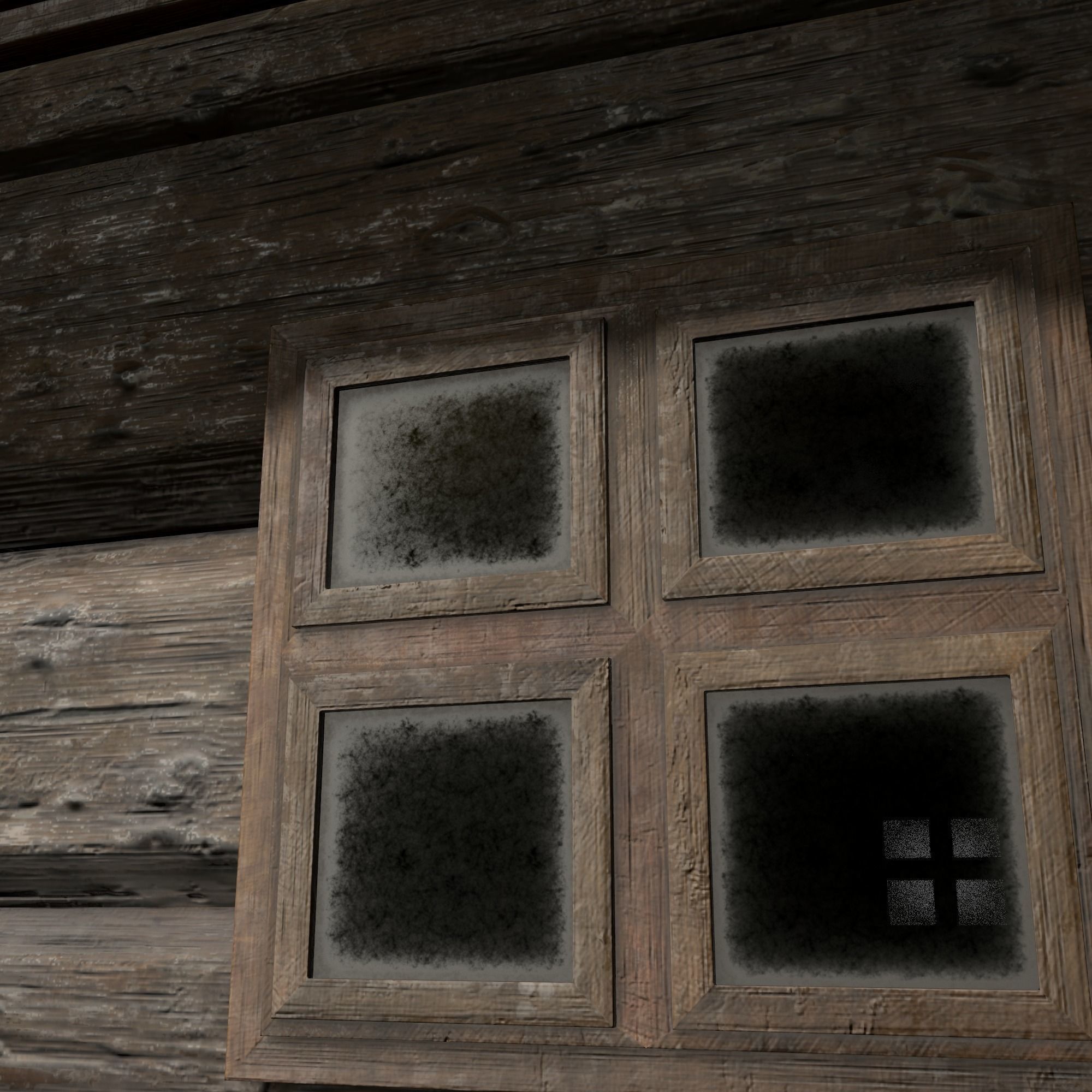 Granary Building - Slav Architecture Low-poly 3D model_24