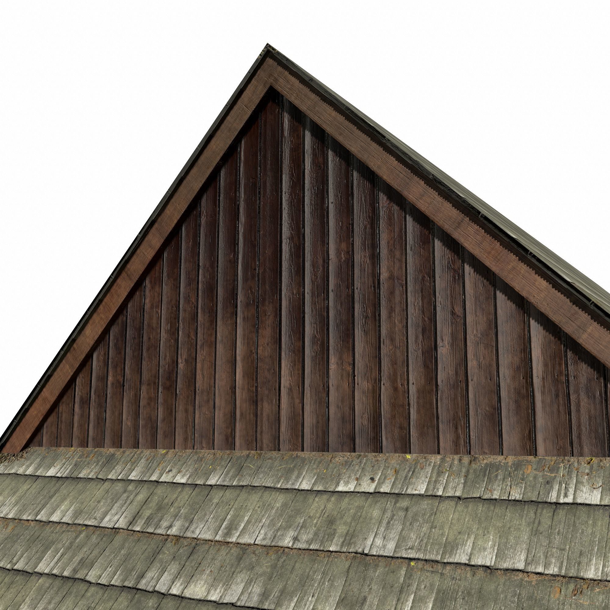 Granary Building - Slav Architecture Low-poly 3D model_19