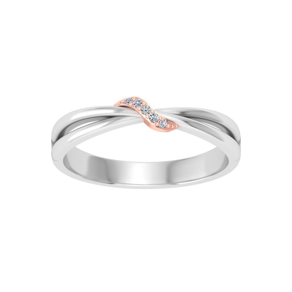 Couple Band Ring 3dm stl render detail 3D print model_2