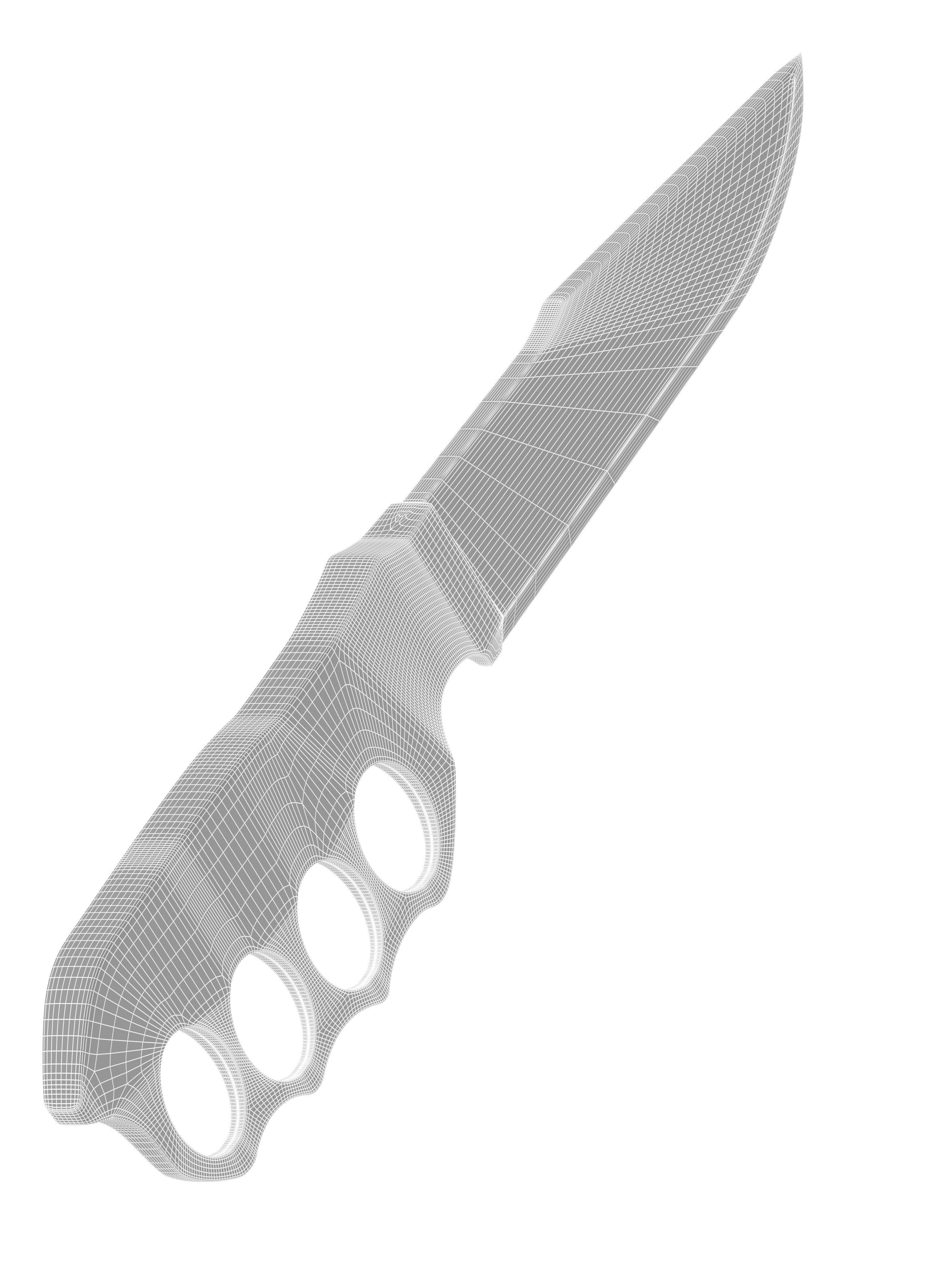 battle knife v11 3D model_5