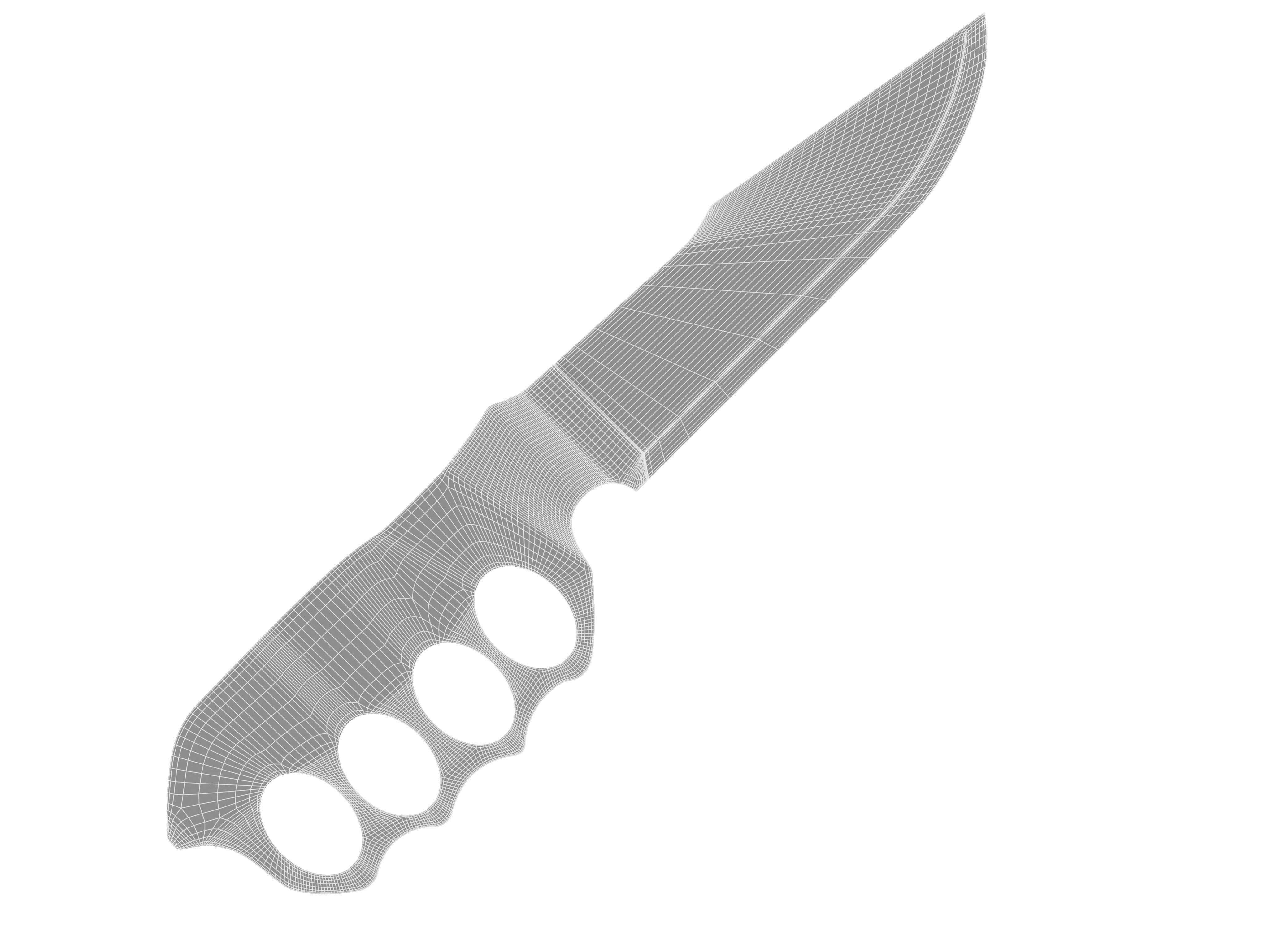 battle knife v11 3D model_3
