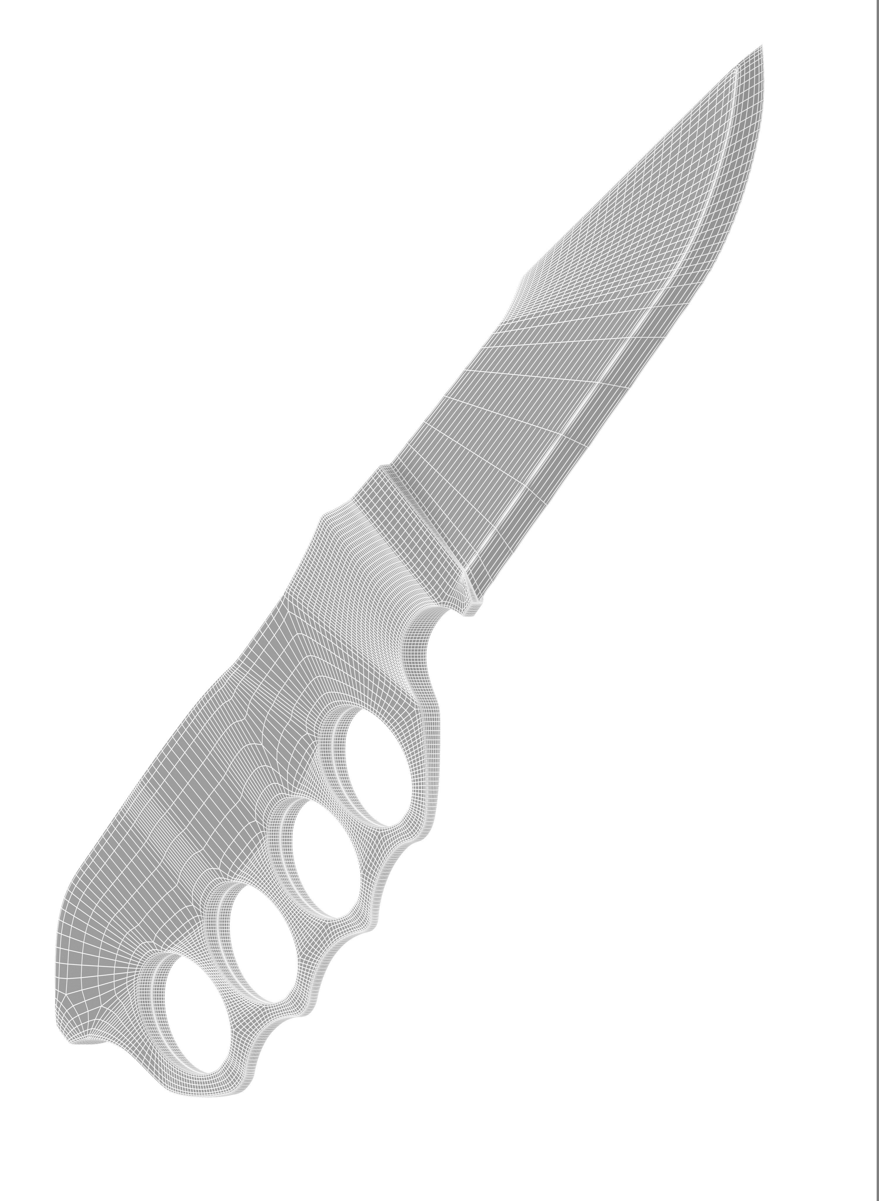 battle knife v11 3D model_4
