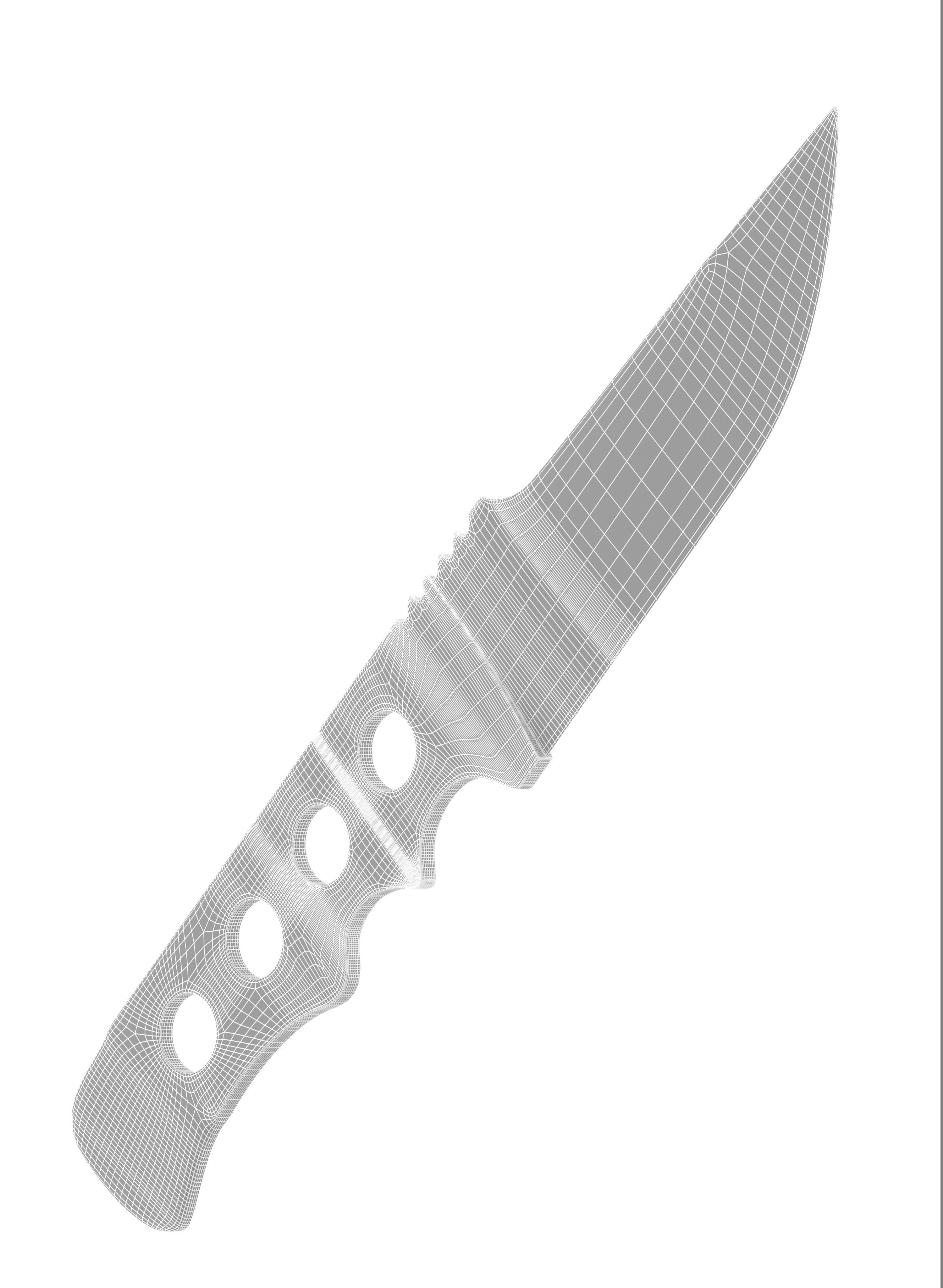 battle knife v12 3D model_4