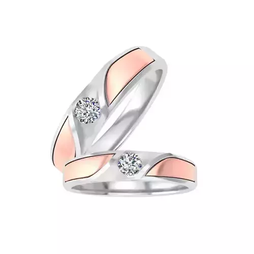 Couple Band Ring 3dm stl detail