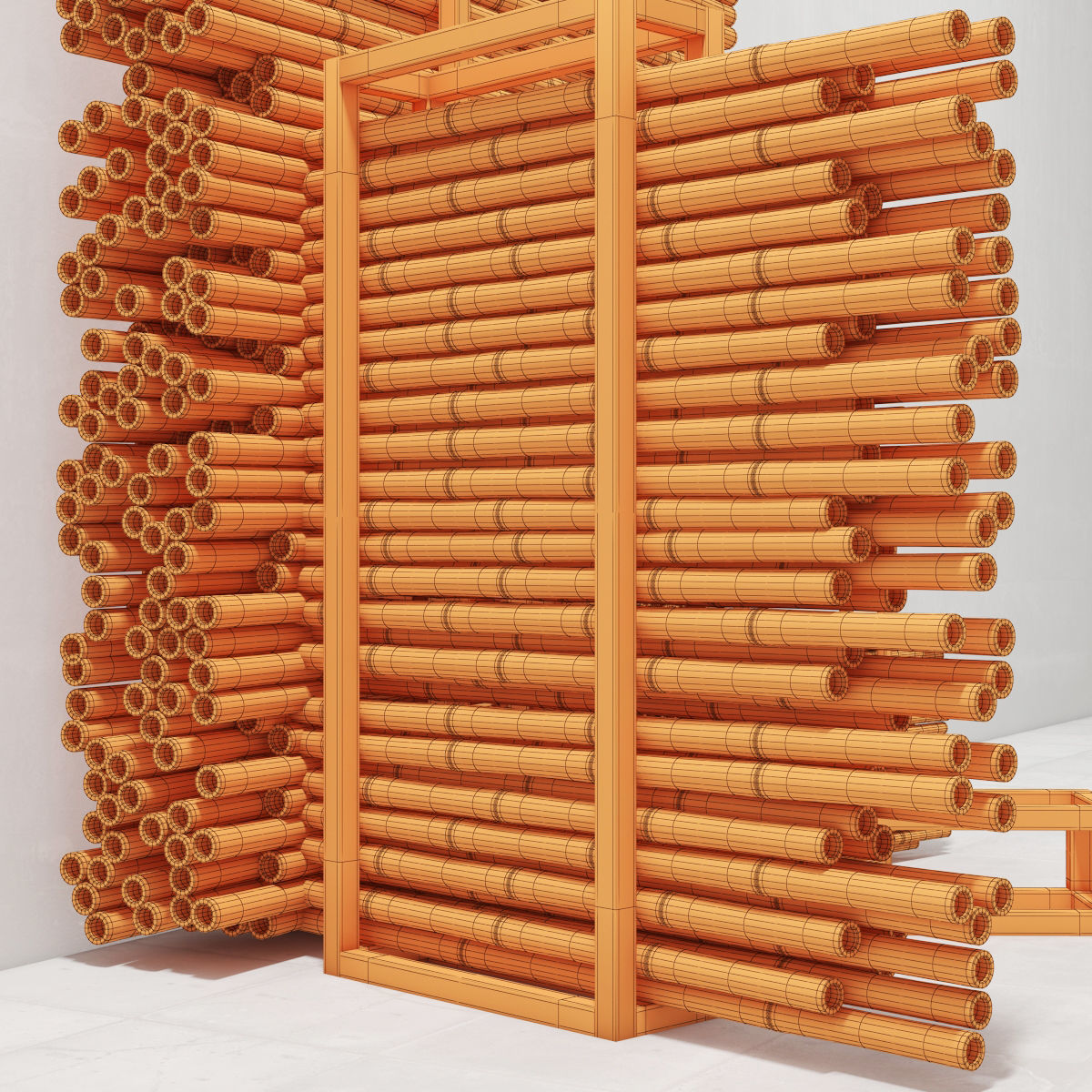 Firewood bamboo 3D model_5