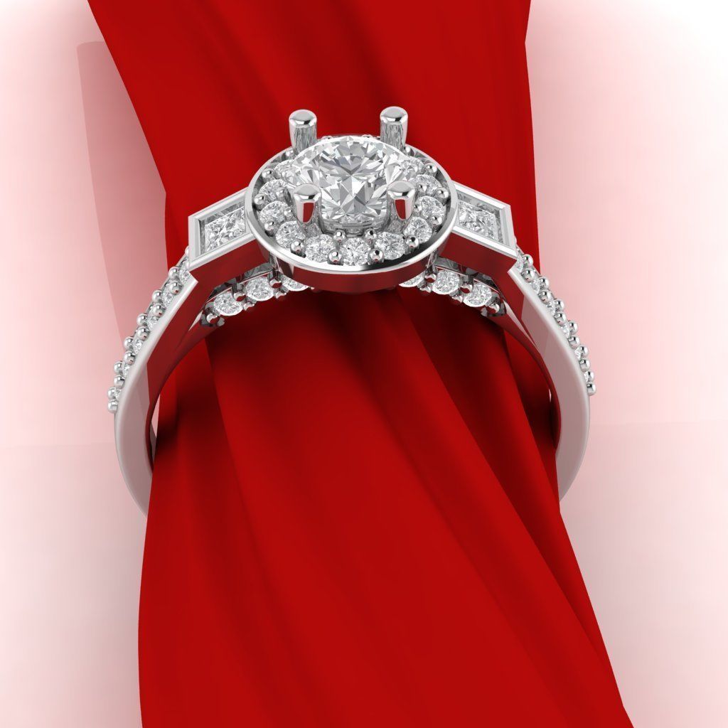 Cluster Halo Ring 3D print model_1