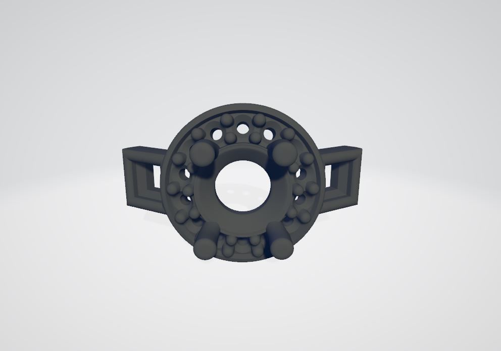 Cluster Halo Ring 3D print model_10