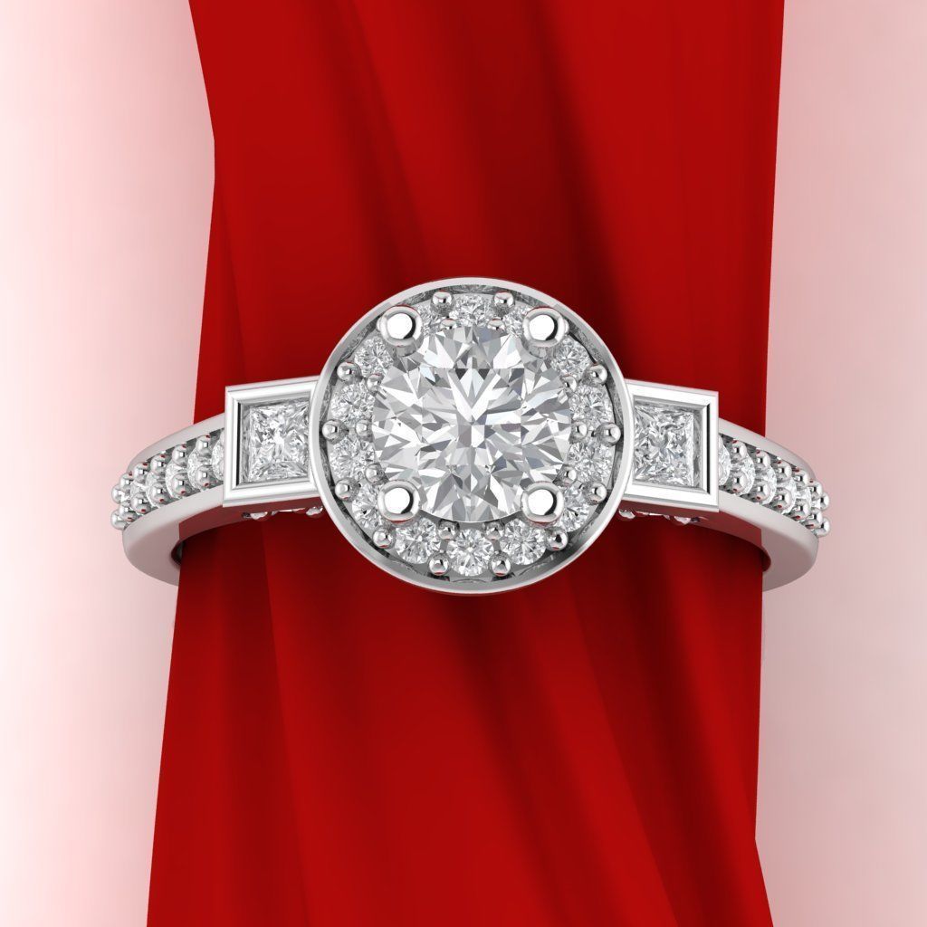 Cluster Halo Ring 3D print model_2