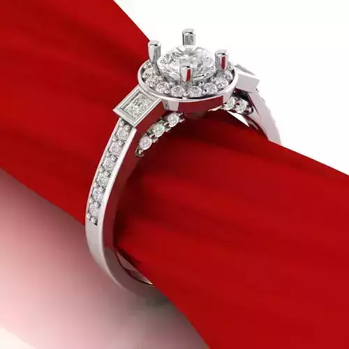 Cluster Halo Ring 3D print model
