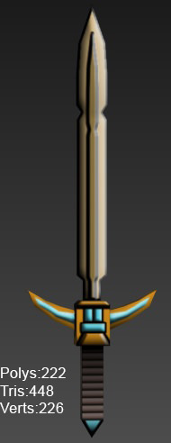 Game-ready Medieval Swords 3D Collection Low-poly 3D model_4